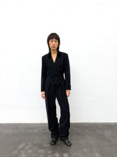 Load image into Gallery viewer, ESCADA NAVY TAILORED WOOL JUMPSUIT WITH VELVET COLLAR