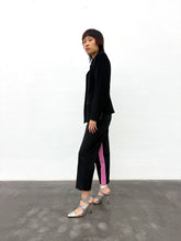 Load image into Gallery viewer, PRADA ANKLE LENGTH BLACK/PINK WOOL TROUSERS