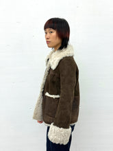 Load image into Gallery viewer, ESCADA BROWN LEATHER SHEARLING JACKET