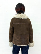 Load image into Gallery viewer, ESCADA BROWN LEATHER SHEARLING JACKET