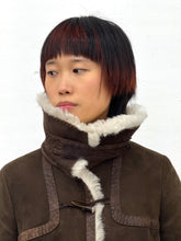 Load image into Gallery viewer, ESCADA BROWN LEATHER SHEARLING JACKET
