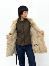 Load image into Gallery viewer, RENE LEZARD DARK BROWN LEATHER SHEARLING JACKET
