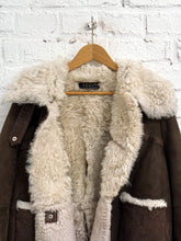 Load image into Gallery viewer, ESCADA BROWN LEATHER SHEARLING JACKET