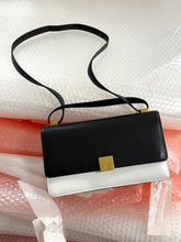 Load image into Gallery viewer, 2012 CELINE BLACK AND WHITE LONG SHOULDER BOX BAG
