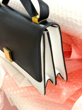 Load image into Gallery viewer, 2012 CELINE BLACK AND WHITE LONG SHOULDER BOX BAG