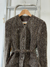 Load image into Gallery viewer, GIORGIO ARMANI BROWN BELTED WOOL-MOHAIR-JACKET
