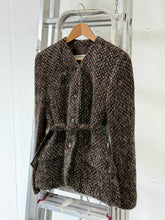 Load image into Gallery viewer, GIORGIO ARMANI BROWN BELTED WOOL-MOHAIR-JACKET