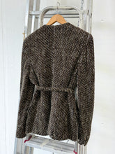 Load image into Gallery viewer, GIORGIO ARMANI BROWN BELTED WOOL-MOHAIR-JACKET