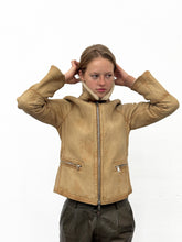 Load image into Gallery viewer, PRADA BEIGE SHEARLING ZIP JACKET