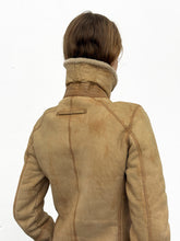 Load image into Gallery viewer, PRADA BEIGE SHEARLING ZIP JACKET
