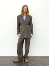 Load image into Gallery viewer, LAURÉL BY ESCADA BROWN PINSTRIPE WOOL SUIT