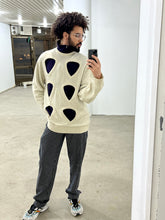 Load image into Gallery viewer, RAF SIMONS BEIGE WOOL APOLLO PATCHED SWEATER
