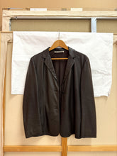 Load image into Gallery viewer, JIL SANDER DARK BROWN LEATHER BLAZER
