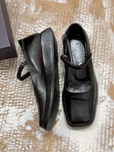 Load image into Gallery viewer, PRADA BLACK FLATS WITH VELCRO STRAP (37,5)
