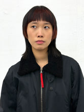 Load image into Gallery viewer, DARK BLUE PRADA BOMBER BLOUSON SHEARLING JACKET
