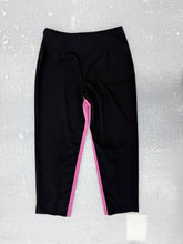 Load image into Gallery viewer, PRADA ANKLE LENGTH BLACK/PINK WOOL TROUSERS
