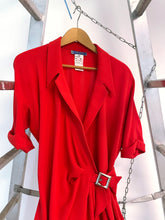 Load image into Gallery viewer, THIERRY MUGLER RED WRAP DRESS
