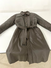 Load image into Gallery viewer, YVES SAINT LAURENT GREY/BROWN LEATHER TRENCH COAT
