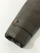 Load image into Gallery viewer, YVES SAINT LAURENT GREY/BROWN LEATHER TRENCH COAT
