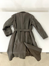 Load image into Gallery viewer, YVES SAINT LAURENT GREY/BROWN LEATHER TRENCH COAT
