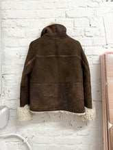 Load image into Gallery viewer, ESCADA BROWN LEATHER SHEARLING JACKET
