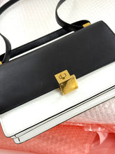 Load image into Gallery viewer, 2012 CELINE BLACK AND WHITE LONG SHOULDER BOX BAG
