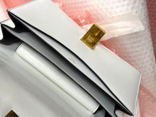 Load image into Gallery viewer, 2012 CELINE BLACK AND WHITE LONG SHOULDER BOX BAG
