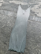 Load image into Gallery viewer, THIERRY MUGLER SILVER GLITTER MIDI DRESS
