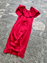 Load image into Gallery viewer, MOSCHINO OPEN BACK SILK VOLANT DRESS
