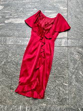 Load image into Gallery viewer, MOSCHINO OPEN BACK SILK VOLANT DRESS
