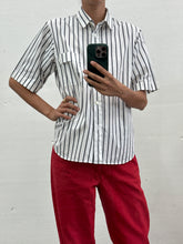 Load image into Gallery viewer, JIL SANDER SHORT-SLEEVE STRIPED COTTON SHIRT
