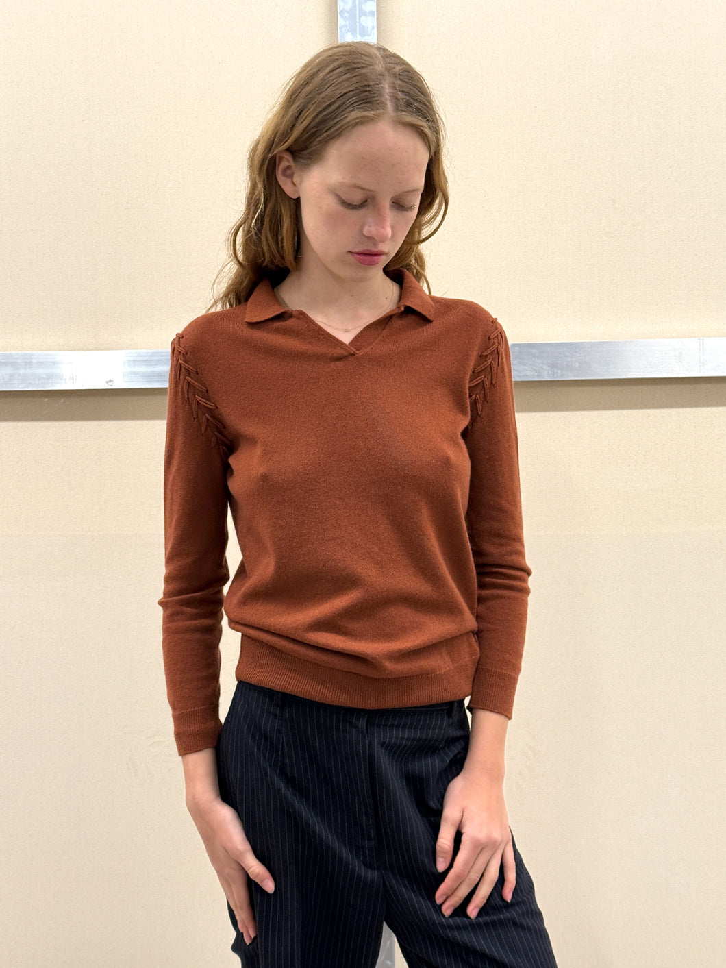 BOTTEGA VENETA CASHMERE POLO SWEATER