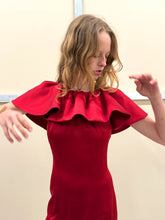 Load image into Gallery viewer, MOSCHINO OPEN BACK SILK VOLANT DRESS

