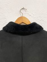 Load image into Gallery viewer, RENÈ LEZARD BLACK SHEARLING JACKET
