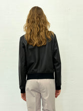 Load image into Gallery viewer, DOLCE&amp;GABBANA BLACK LEATHER BLOUSON ZIP JACKET
