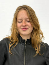 Load image into Gallery viewer, DOLCE&amp;GABBANA BLACK LEATHER BLOUSON ZIP JACKET
