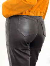 Load image into Gallery viewer, RENA LANGE DARK BROWN LEATHER PANTS
