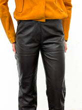Load image into Gallery viewer, RENA LANGE DARK BROWN LEATHER PANTS
