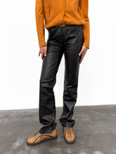 Load image into Gallery viewer, RENA LANGE DARK BROWN LEATHER PANTS
