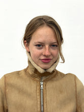 Load image into Gallery viewer, PRADA BEIGE SHEARLING ZIP JACKET
