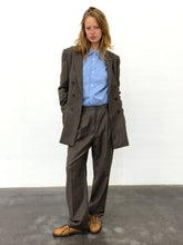 Load image into Gallery viewer, LAURÉL BY ESCADA BROWN PINSTRIPE WOOL SUIT
