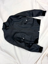 Load image into Gallery viewer, DOLCE&amp;GABBANA BLACK LEATHER BLOUSON ZIP JACKET
