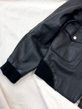 Load image into Gallery viewer, DOLCE&amp;GABBANA BLACK LEATHER BLOUSON ZIP JACKET
