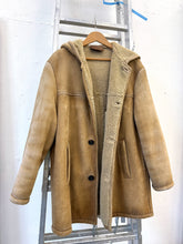 Load image into Gallery viewer, PRADA HOODED SHEARLING LEATHER COAT
