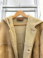 Load image into Gallery viewer, PRADA HOODED SHEARLING LEATHER COAT
