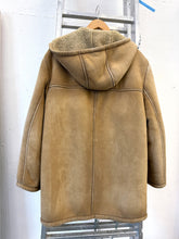 Load image into Gallery viewer, PRADA HOODED SHEARLING LEATHER COAT
