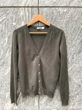 Load image into Gallery viewer, JIL SANDER KHAKI CASHMERE CARDIGAN
