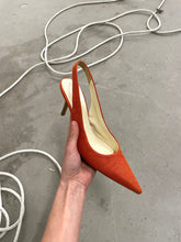 Load image into Gallery viewer, MIU MIU ORANGE SLING PUMPS (SIZE 38,5)
