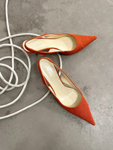 Load image into Gallery viewer, MIU MIU ORANGE SLING PUMPS (SIZE 38,5)
