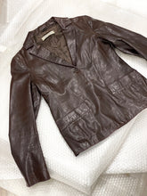 Load image into Gallery viewer, MIU MIU DARK BROWN LEATHER JACKET
